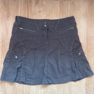 Dark Gray Cargo Mini Skirt